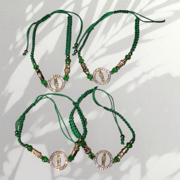 NIP -- 4 for $12 Saint Jude Medal Handmade Adjustable String Bracelets - Picture 1 of 3